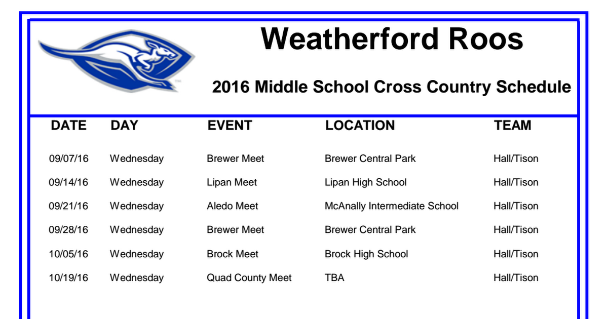 CROSS COUNTRY; MIDDLE SCHOOL; FALL 2016.pdf