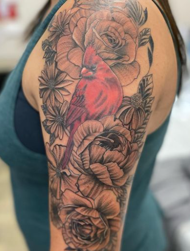 Whippy Shading Fabulous Floral Tattoo