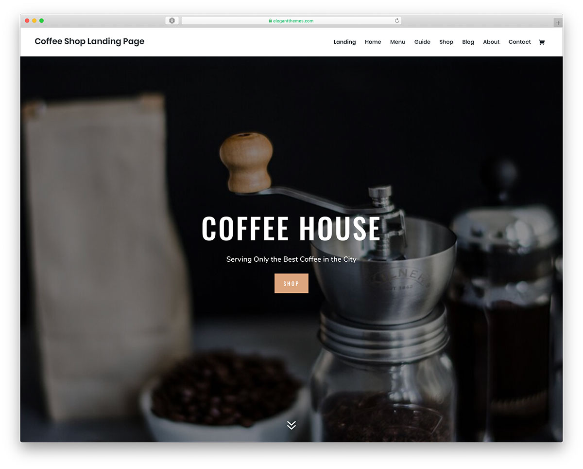 tema de WordPress de la casa de café