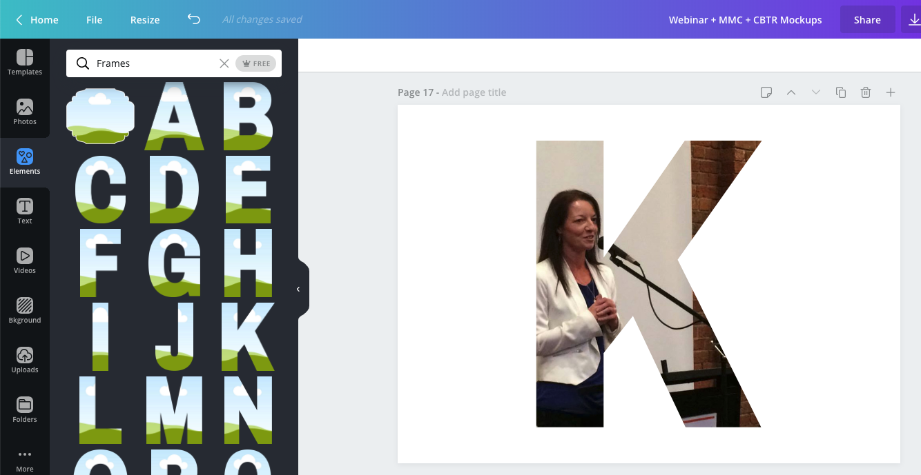 Canva Alphabet Frame Example
