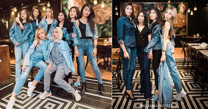 OOTD Foto Studio dengan Atas Bawah Jeans