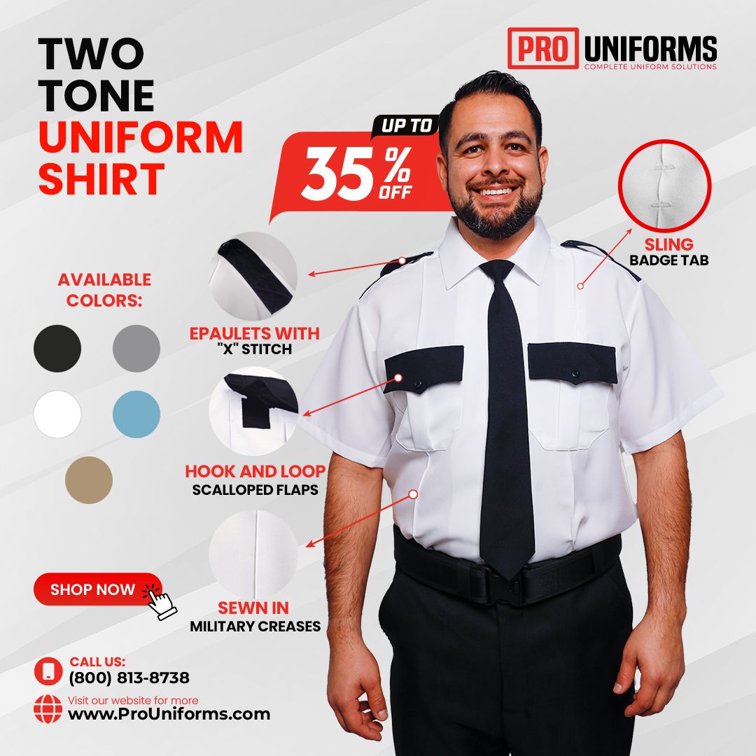 two tone uniform shirts