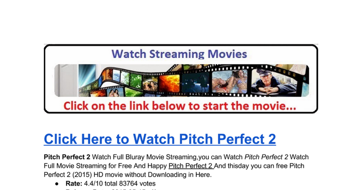 Watch Perfect Pitch Full Movie Online