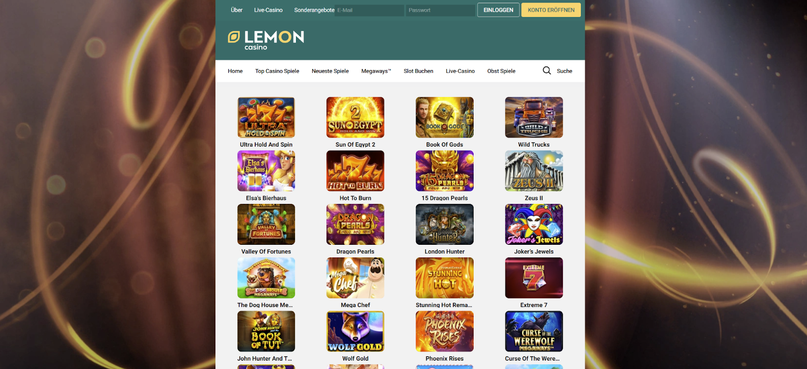 Lemon Casino Spiele Lobby