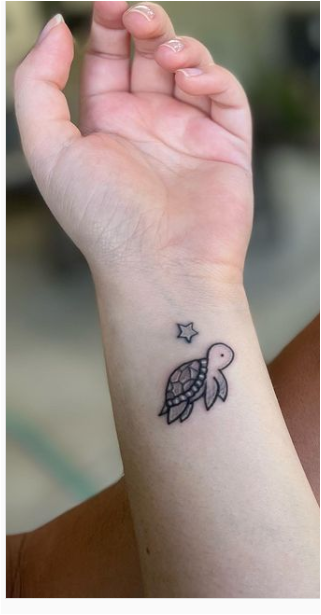 Tortoise Adorable Wrist Tattoo Women