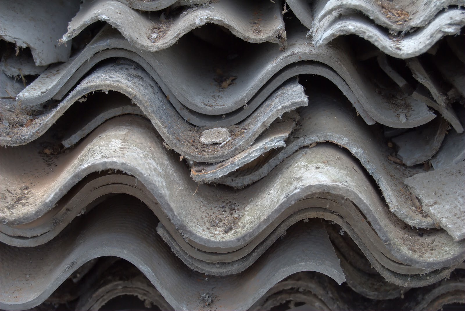 stacks of asbestos filled rugs