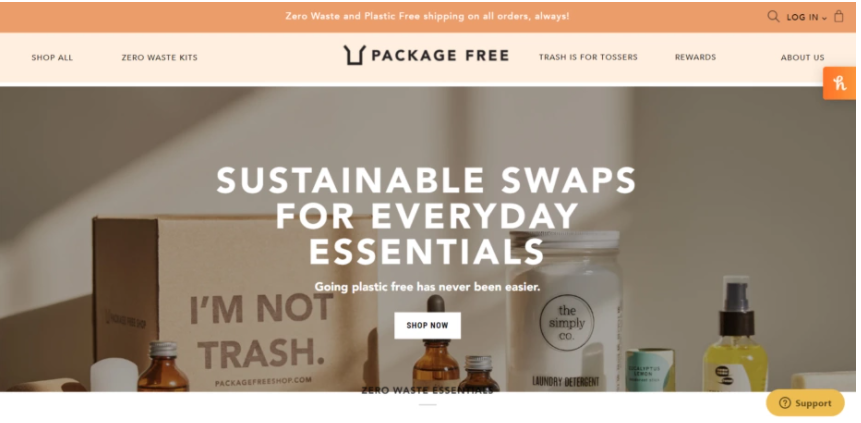 Shopify Stores: Package Free Shop