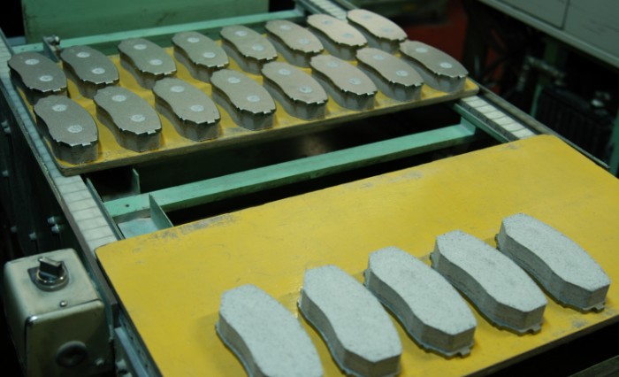 Hot Press process, hot forming process--complete brake pad manufacturing process