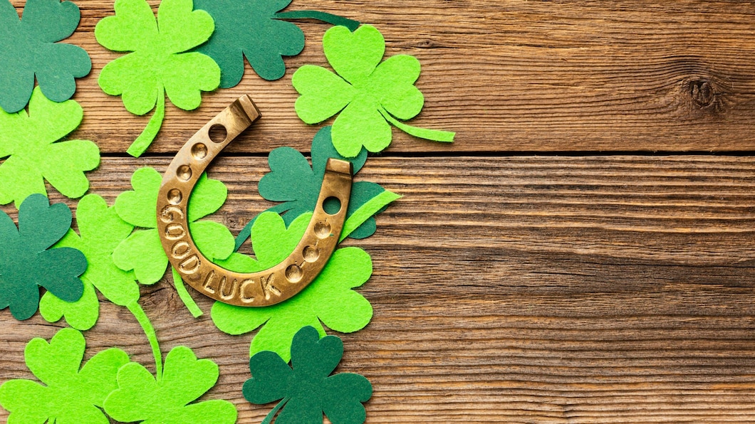 St. Patrick's Day four-leaf clover decorations.