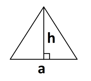 треугольник с отмеченной высотой