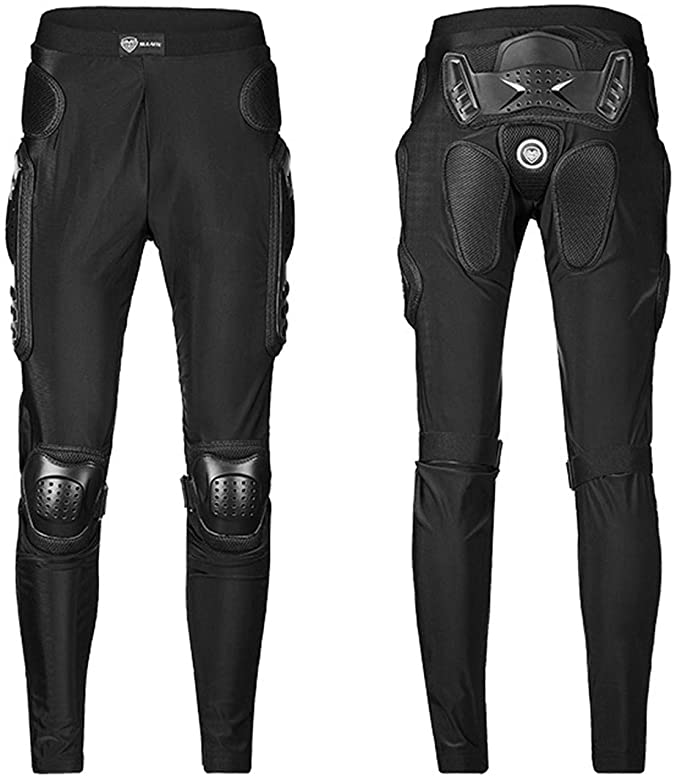 Mountain bike armored pants protect most of the lower body areas that are vulnerable to bumps, scratches, and other injuries. 
