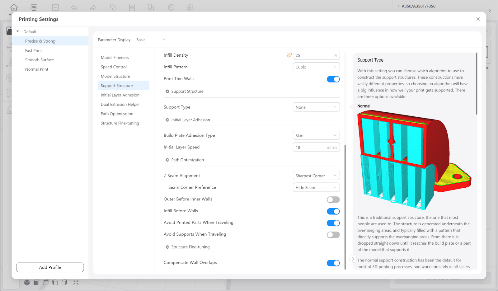 Printing Settings management in Snapmaker Luban