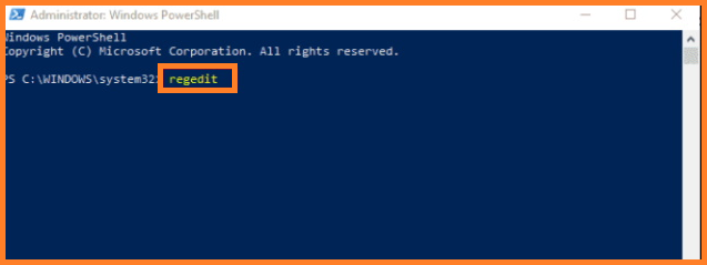 Open Registry Editor via Command Prompt or PowerShell