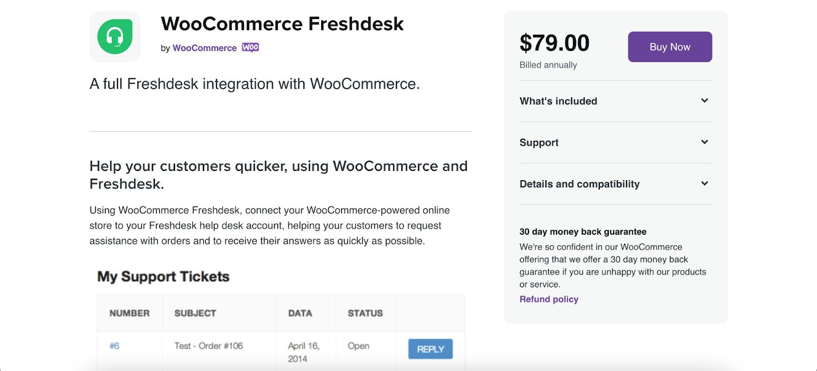 woocommerce freshdesk