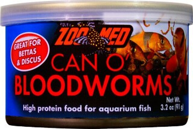 Can of freeze-dried bloodworms