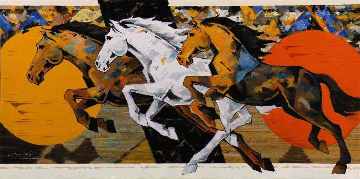 Vastu Painting  Running Horses