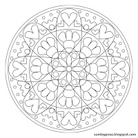 Mandala Pattern - Free Coloring Page by Sunday Pose