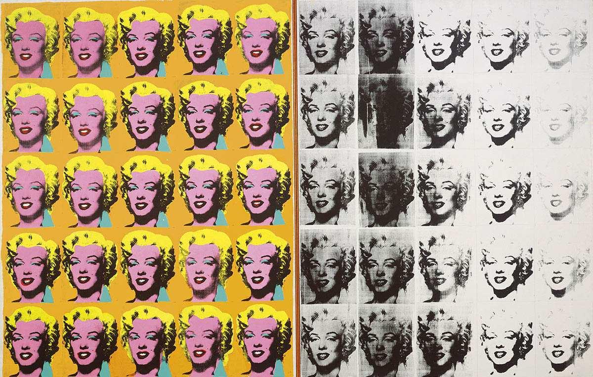 Warhol Marilyn Monroe Diptych famous portrait