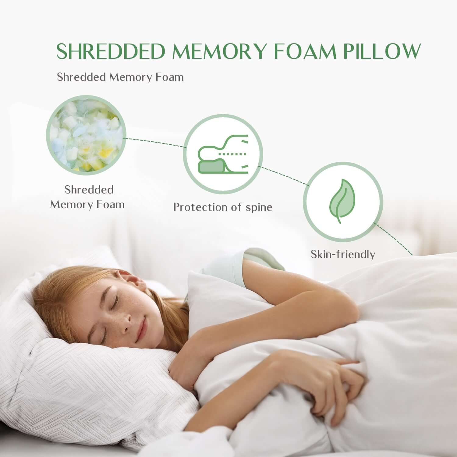 Novilla Shredded Memory Foam Cooling Pillow