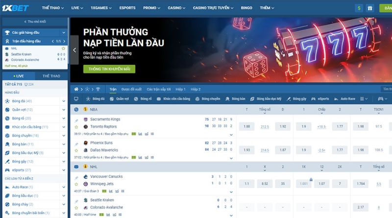 Những cổng nạp rút của nhà cái 1xbet 