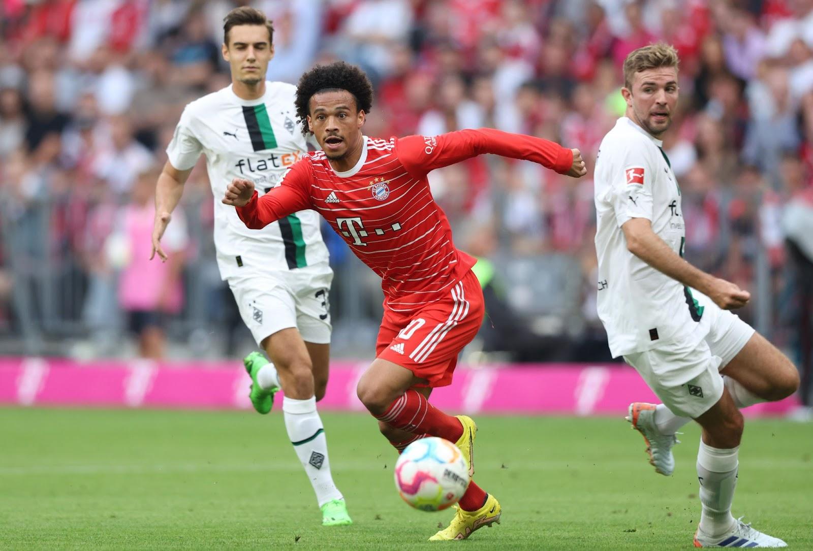 Leroy Sane bagged a late goal to snatch a point and keep Bayern at the top