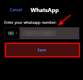 Whatsapp chat widget credentials