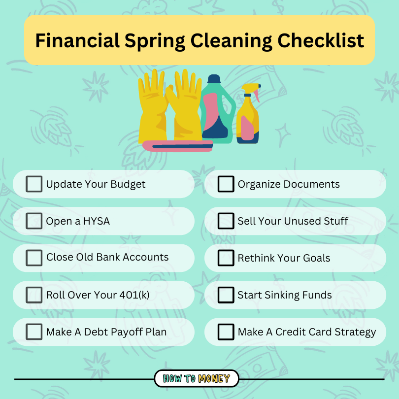 Spring clean finances checklist