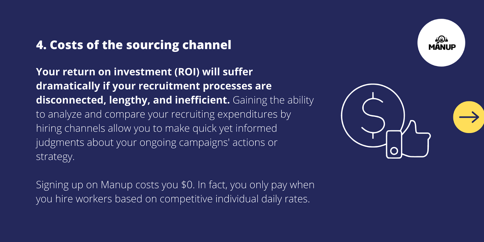 costs of the sourcing channel