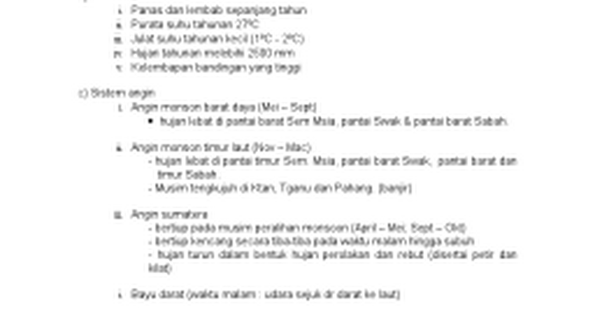 CIRICIRI CUACA DAN IKLIM DI MALAYSIA  Google Docs