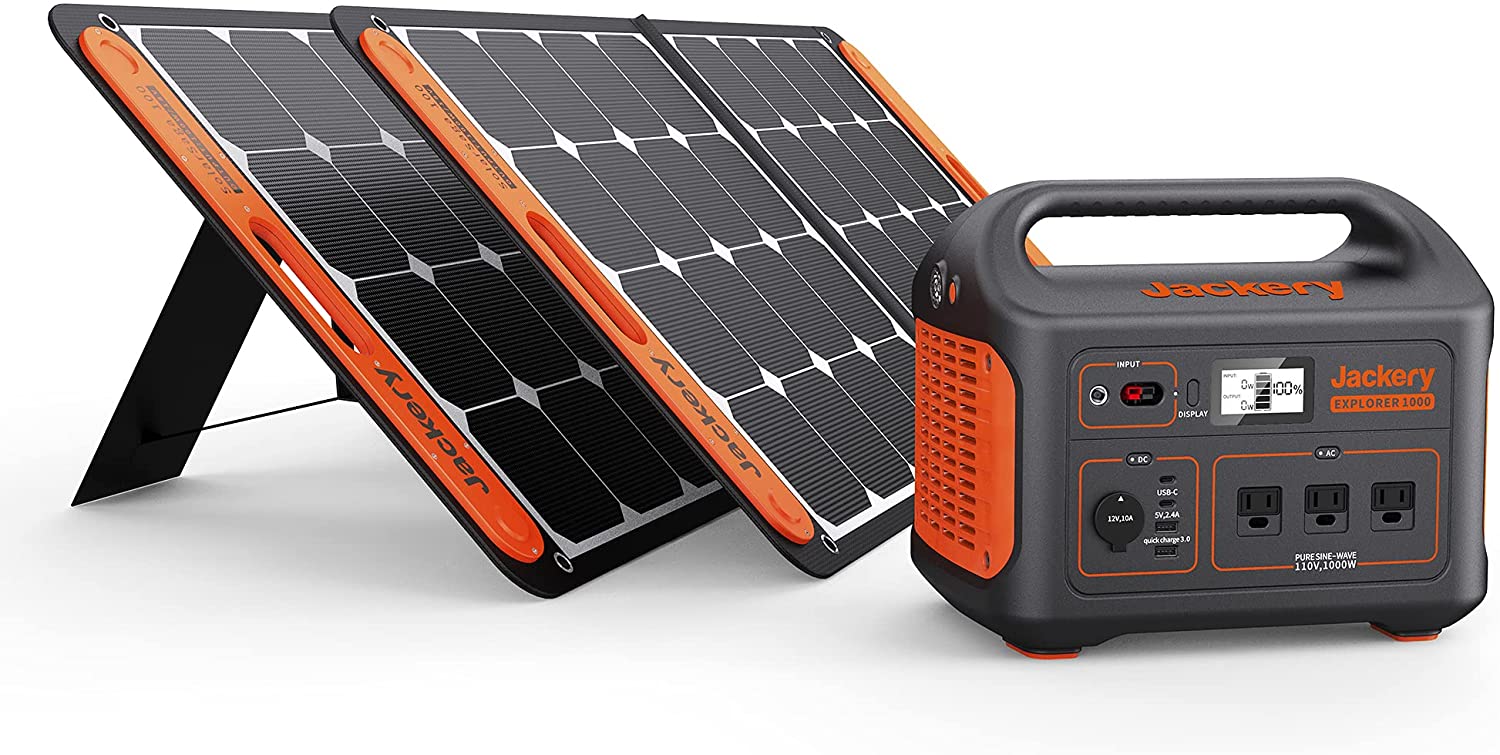 Buy Jackery Solar Generator 1000, Explorer 1000 and 2X SolarSaga 100W with  3x110V/1000W AC Outlets, Solar Mobile Lithium Battery Pack for Outdoor  RV/Van Camping Online in Philippines. B08P2Q83BY