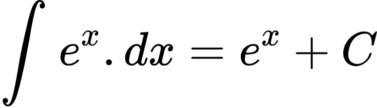 {"font":{"size":10,"family":"Arial","color":"#000000"},"code":"\\begin{align*}\n{\\int_{}^{}e^{x}.dx}&={e^{x}+C}\t\n\\end{align*}","id":"25-1-1-1-1-3","type":"align*","ts":1603881534410,"cs":"toz+8MkY9sbN/OLKlaIfVg==","size":{"width":124,"height":36}}