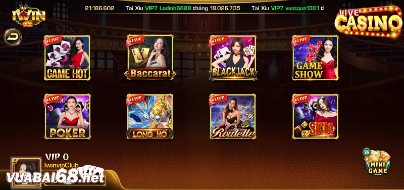 Các trò chơi live game đổi thưởng đẳng cấp như sòng bài