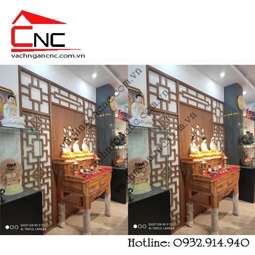 Mẫu vách ngăn cnc giá rẻ cho phòng thờ đẹp tại Lê Văn sỹ Q3