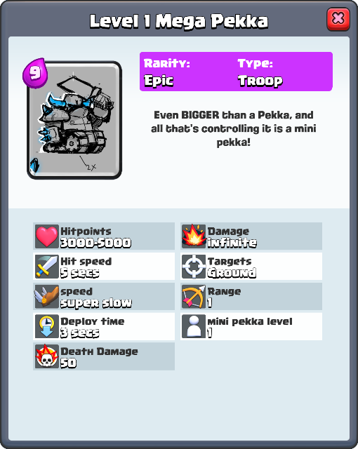 Resultado de imagen de mega pekka clash royale