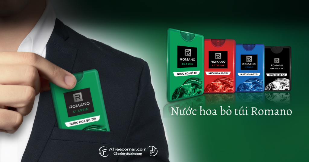 Nhờ thiết kế nhỏ gọn nên nước hoa bỏ túi Romano rất được yêu thích