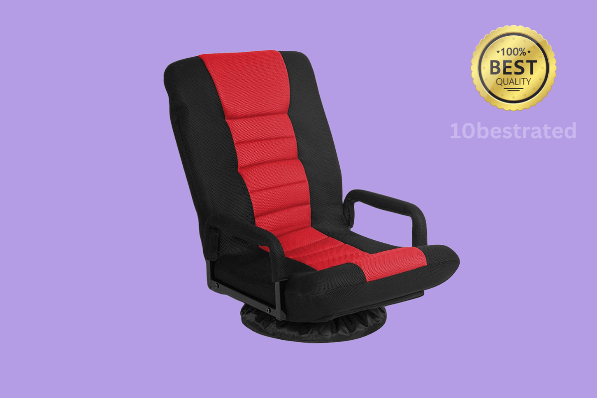 Best Floor Chairs - Swivel Gaming Floor Chair with Arms Back Support Adjustable Floor Sofa