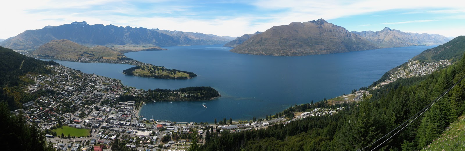 Panorama over Queenstown og