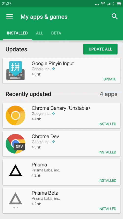 Update Apps