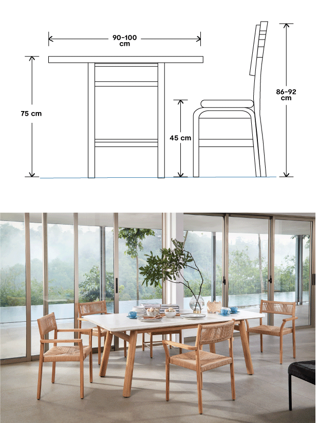 Standard Height Of Dining Chair In Cm Free Word Template