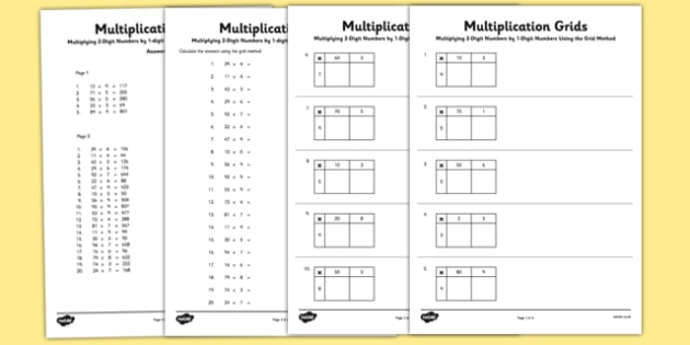 the grid method a guide to long multiplication for parents twinkl