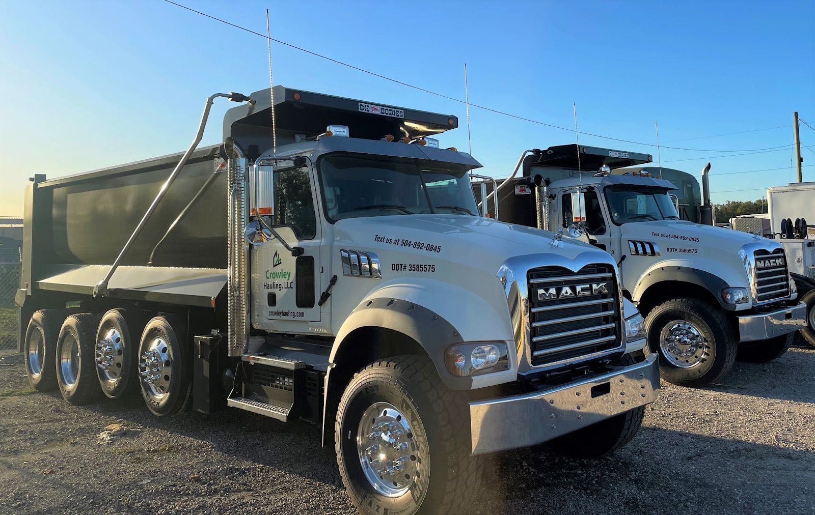 A few of the trucks from Crowley's fleet