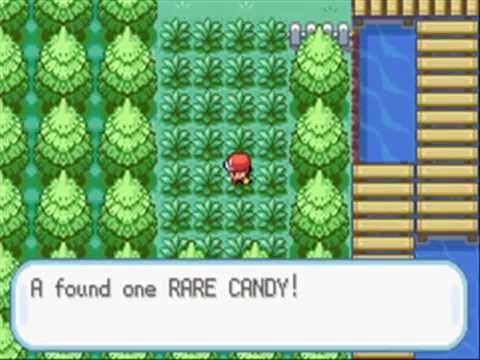 An image of a player finding Rare Candy in Pokémon FireRed.