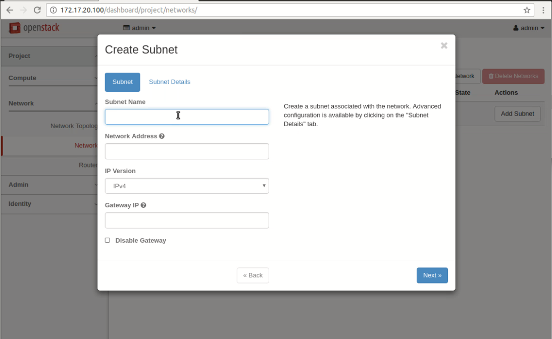 Openstack Queens neutron configuration in single node openstack, create external and internal network in openstack queens, openstack queens, openstack cloud, neutron, nova, network configuration using dashboard, router configuration in openstack, openstack default policy