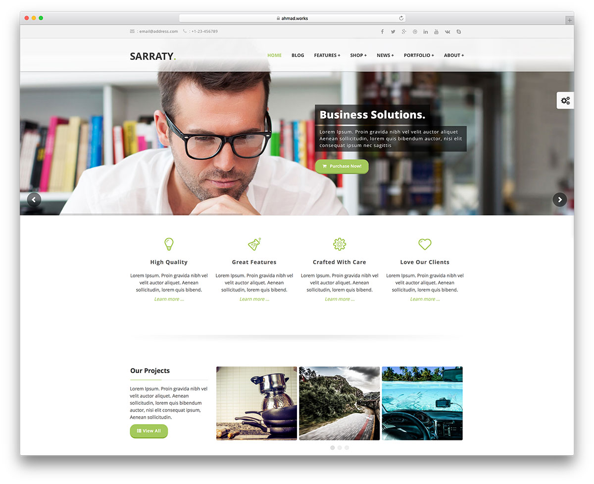 sarraty-minimal-bisnis-wordpress-website-template