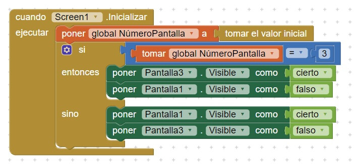 Inicio pantalla App Inventor 2