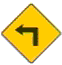 Warning Traffic Sign Dangerous corner
ahead