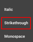 strikethrough