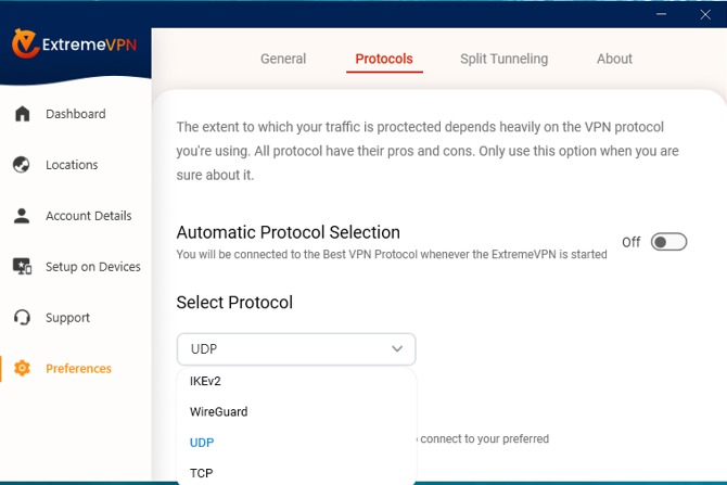 ExtremeVPN's secruity protocols