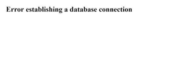Mensagem "Error establishing a database connection" ou falhou em estabelecer uma conexão com o sistema de banco de dados
