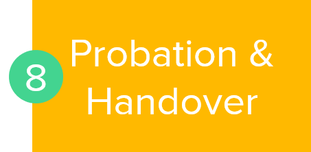 The Proabtion and Handover banner which is step 8 of welcoming in new nanny